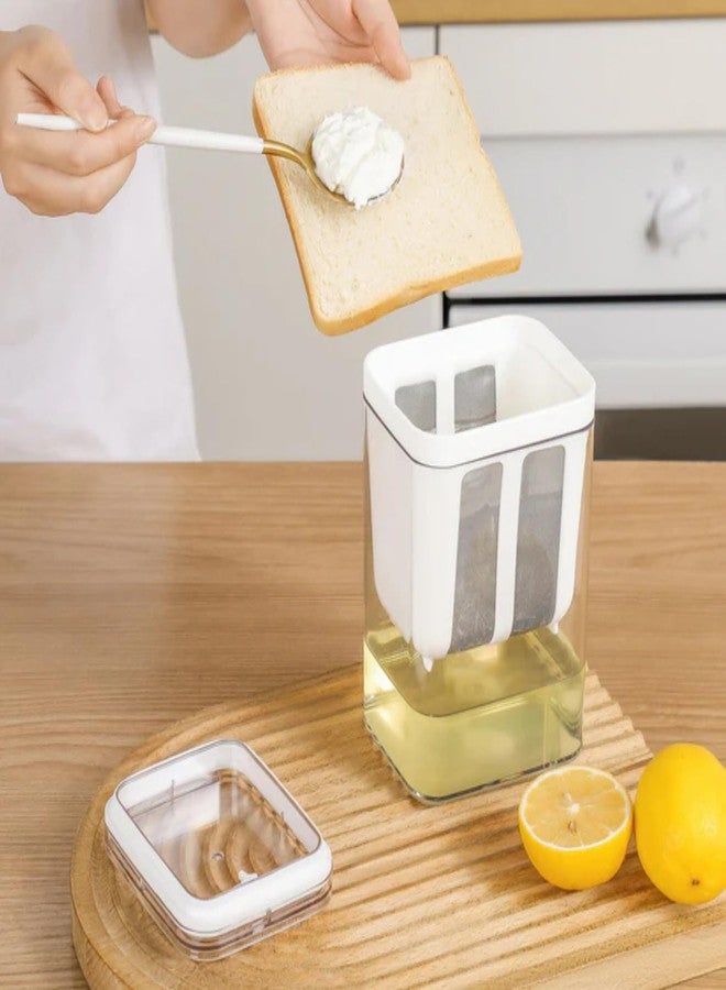 Urban Elite Hung Curd Strainer Box | Curd Maker and Greek Yogurt Maker - 1100ml Fine Mesh Strainer with Lid | Multifunctional Yoghurt Filter | Curd Maker for Home | Whey Separator - Image 1